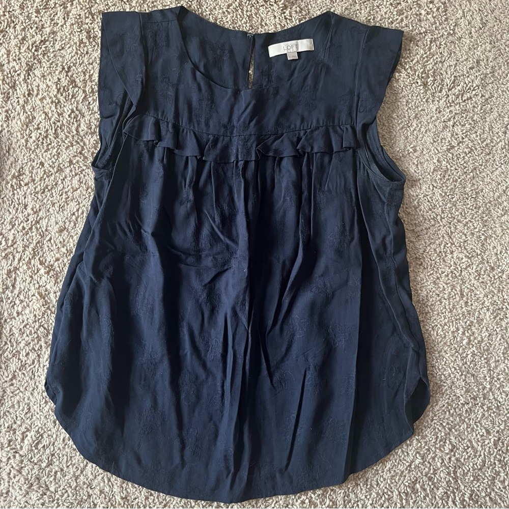 Loft navy blouse